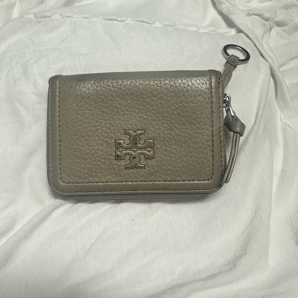 Tory Burch Pebble Leather Card Holder